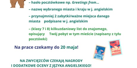 Szkolny konkurs plastyczno-językowy "Greetings from..."